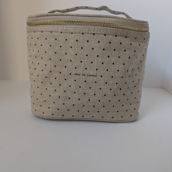Kate Spade Beige and Black Polka Dot Lunch Bag - Picture 1 of 9